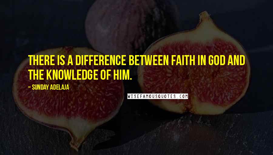 Sunday Adelaja Quotes: There is a difference between faith in God and the knowledge of Him.