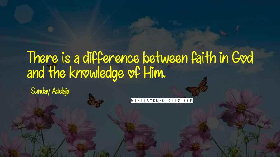 Sunday Adelaja Quotes: There is a difference between faith in God and the knowledge of Him.