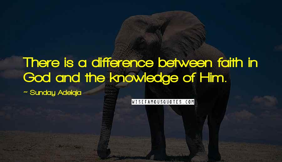 Sunday Adelaja Quotes: There is a difference between faith in God and the knowledge of Him.