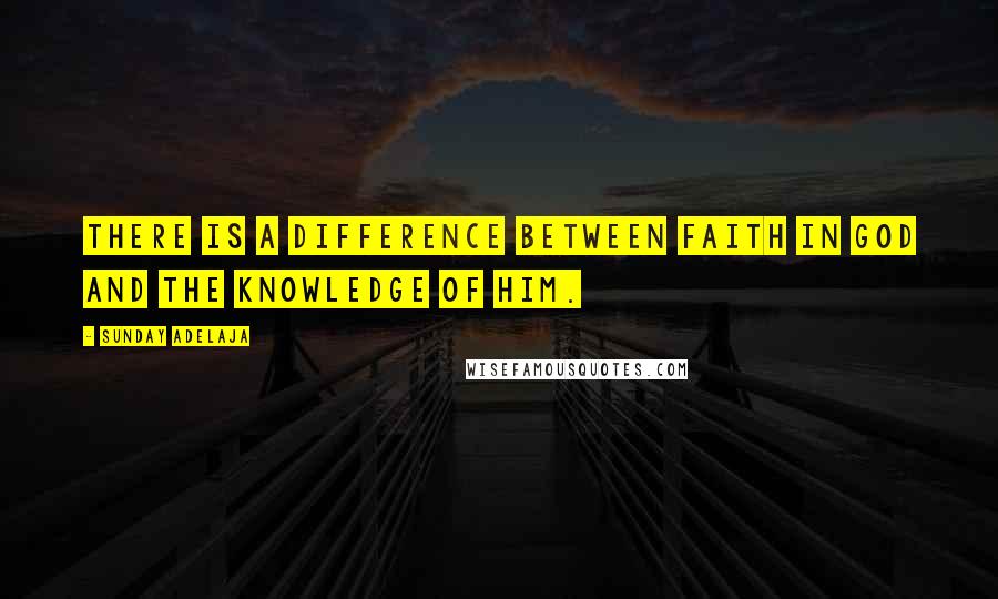 Sunday Adelaja Quotes: There is a difference between faith in God and the knowledge of Him.