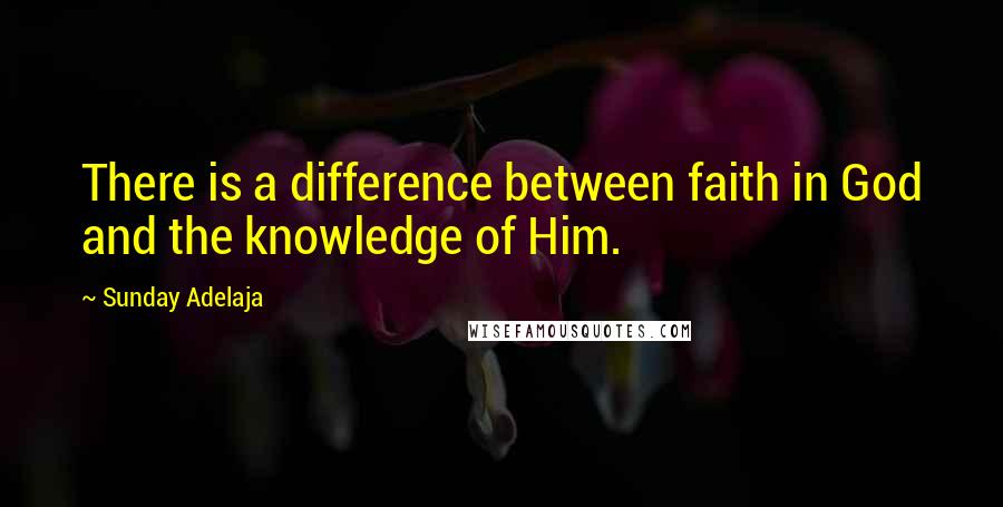 Sunday Adelaja Quotes: There is a difference between faith in God and the knowledge of Him.