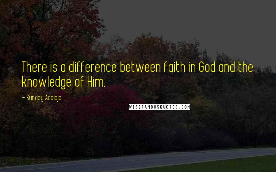 Sunday Adelaja Quotes: There is a difference between faith in God and the knowledge of Him.
