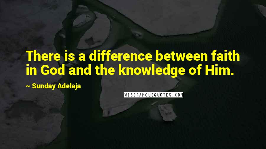 Sunday Adelaja Quotes: There is a difference between faith in God and the knowledge of Him.