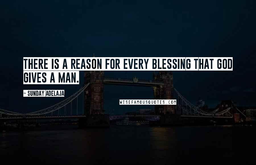 Sunday Adelaja Quotes: There is a reason for every blessing that God gives a man.