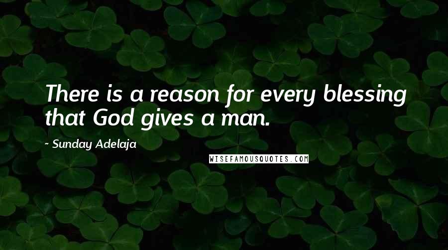Sunday Adelaja Quotes: There is a reason for every blessing that God gives a man.