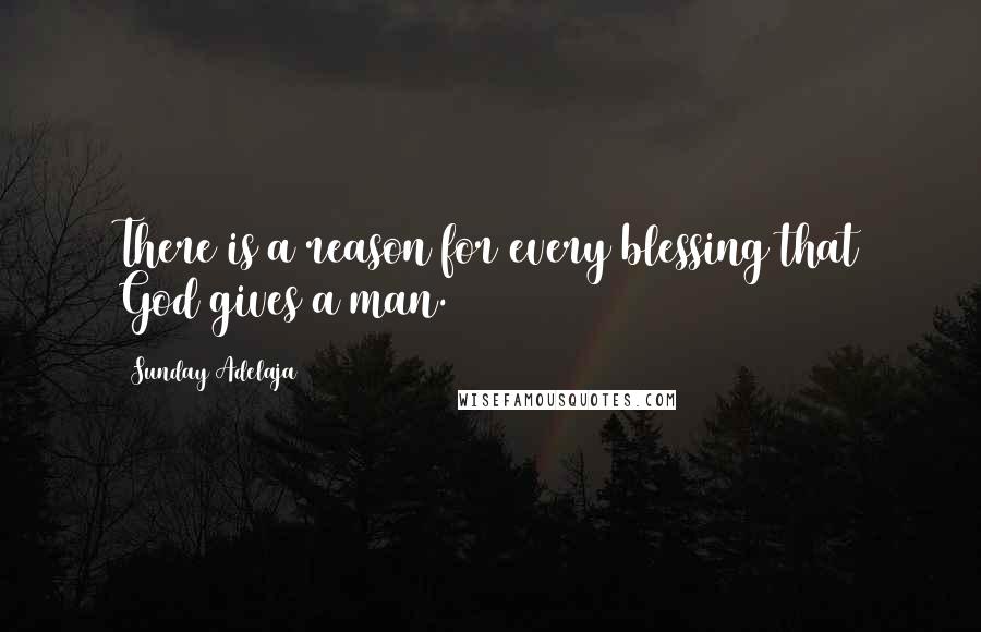 Sunday Adelaja Quotes: There is a reason for every blessing that God gives a man.