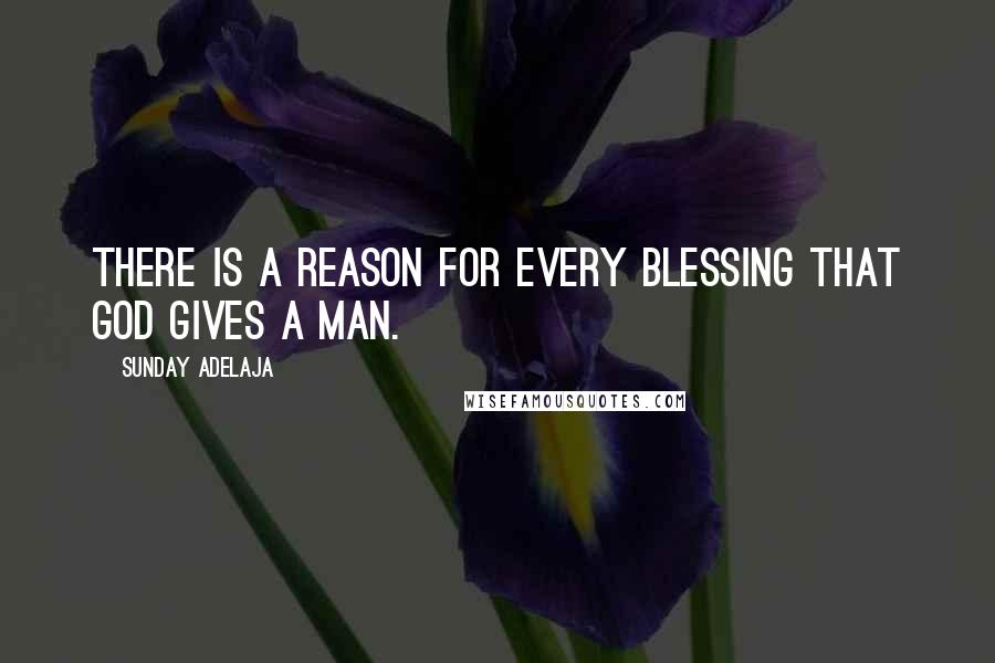 Sunday Adelaja Quotes: There is a reason for every blessing that God gives a man.