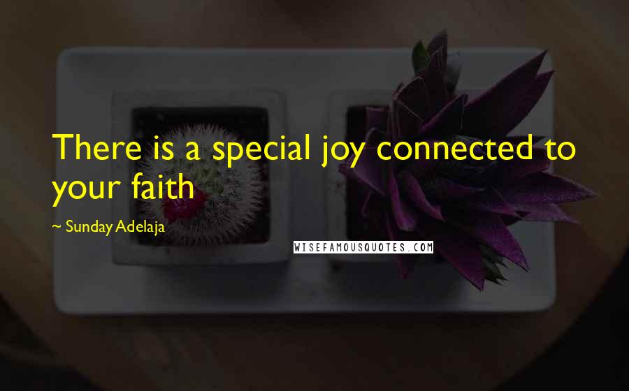 Sunday Adelaja Quotes: There is a special joy connected to your faith