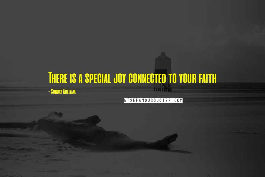 Sunday Adelaja Quotes: There is a special joy connected to your faith