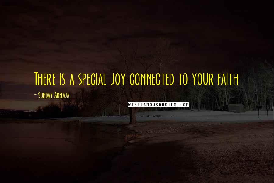 Sunday Adelaja Quotes: There is a special joy connected to your faith