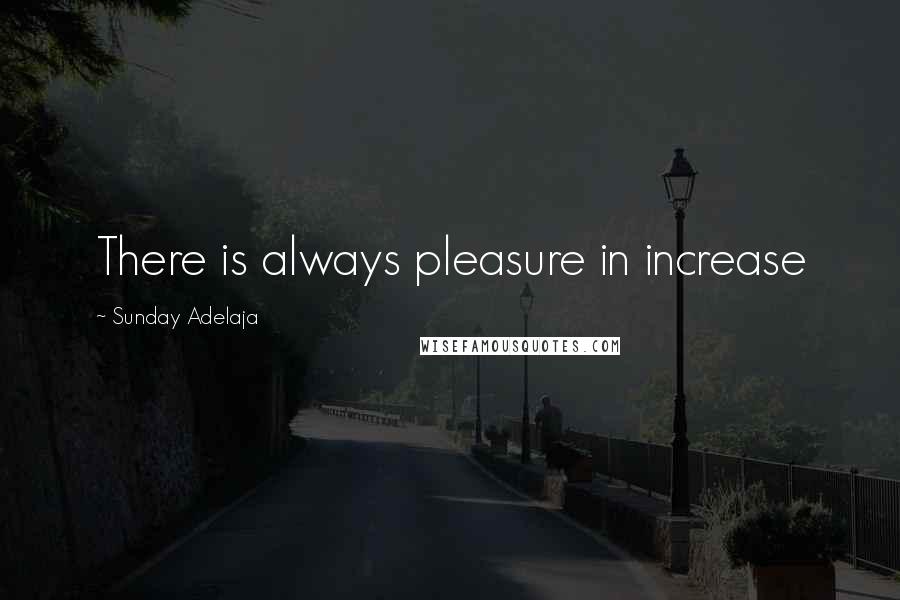 Sunday Adelaja Quotes: There is always pleasure in increase