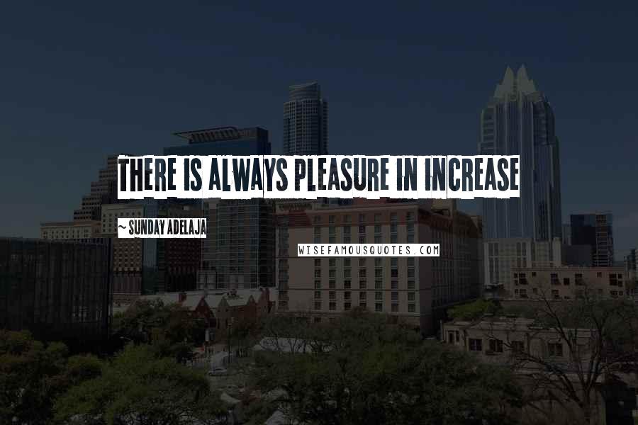 Sunday Adelaja Quotes: There is always pleasure in increase