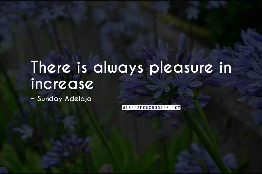 Sunday Adelaja Quotes: There is always pleasure in increase