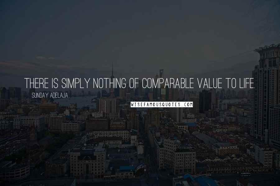 Sunday Adelaja Quotes: There is simply nothing of comparable value to life.