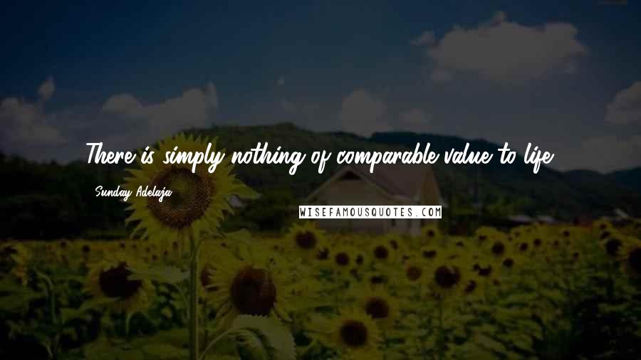 Sunday Adelaja Quotes: There is simply nothing of comparable value to life.