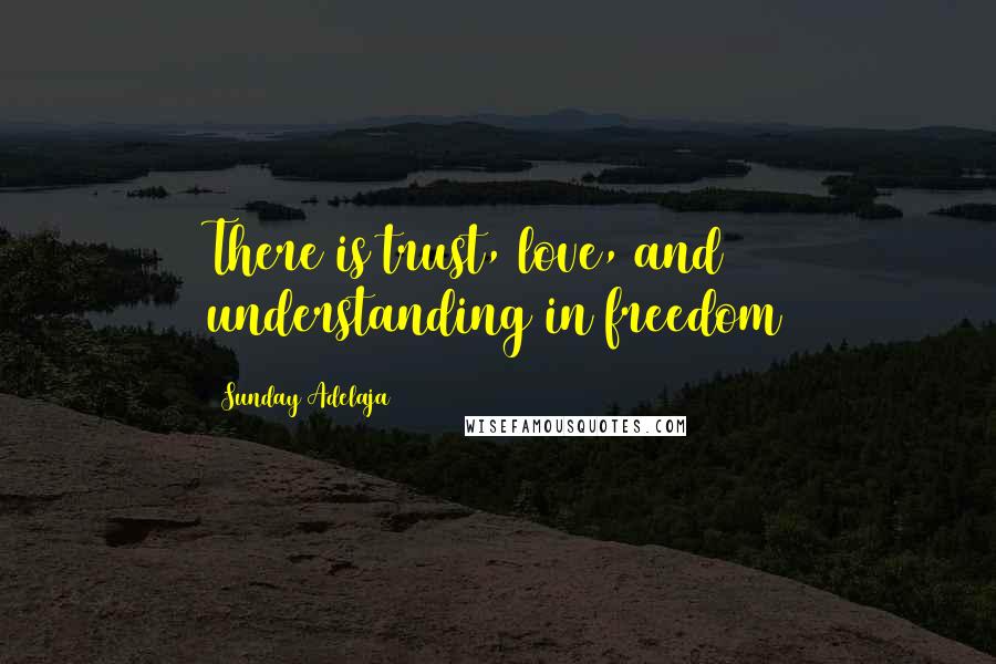 Sunday Adelaja Quotes: There is trust, love, and understanding in freedom