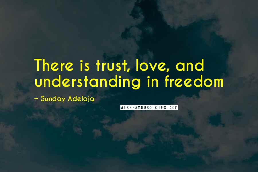 Sunday Adelaja Quotes: There is trust, love, and understanding in freedom