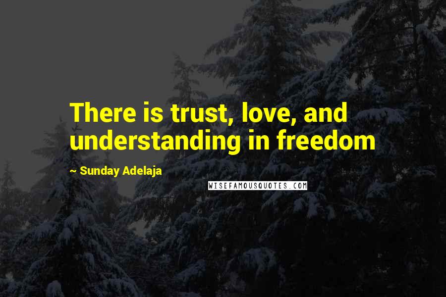 Sunday Adelaja Quotes: There is trust, love, and understanding in freedom