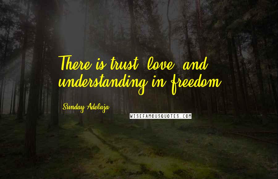 Sunday Adelaja Quotes: There is trust, love, and understanding in freedom