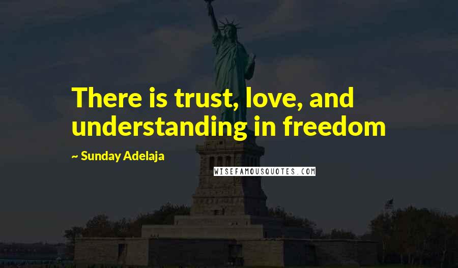 Sunday Adelaja Quotes: There is trust, love, and understanding in freedom