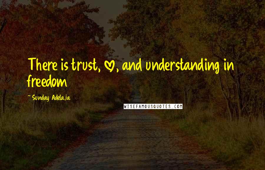 Sunday Adelaja Quotes: There is trust, love, and understanding in freedom