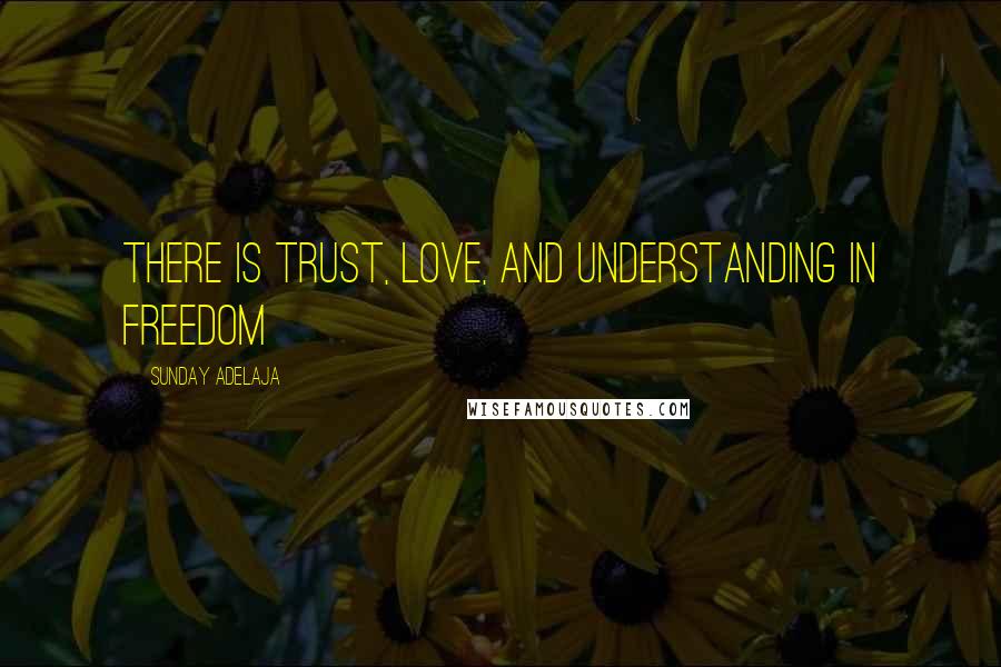 Sunday Adelaja Quotes: There is trust, love, and understanding in freedom