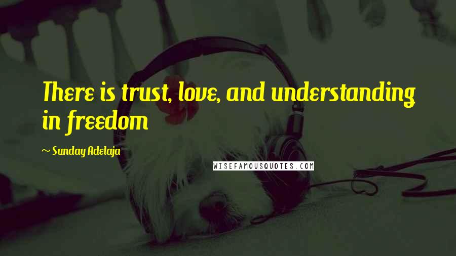 Sunday Adelaja Quotes: There is trust, love, and understanding in freedom