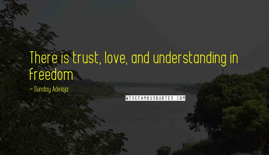 Sunday Adelaja Quotes: There is trust, love, and understanding in freedom