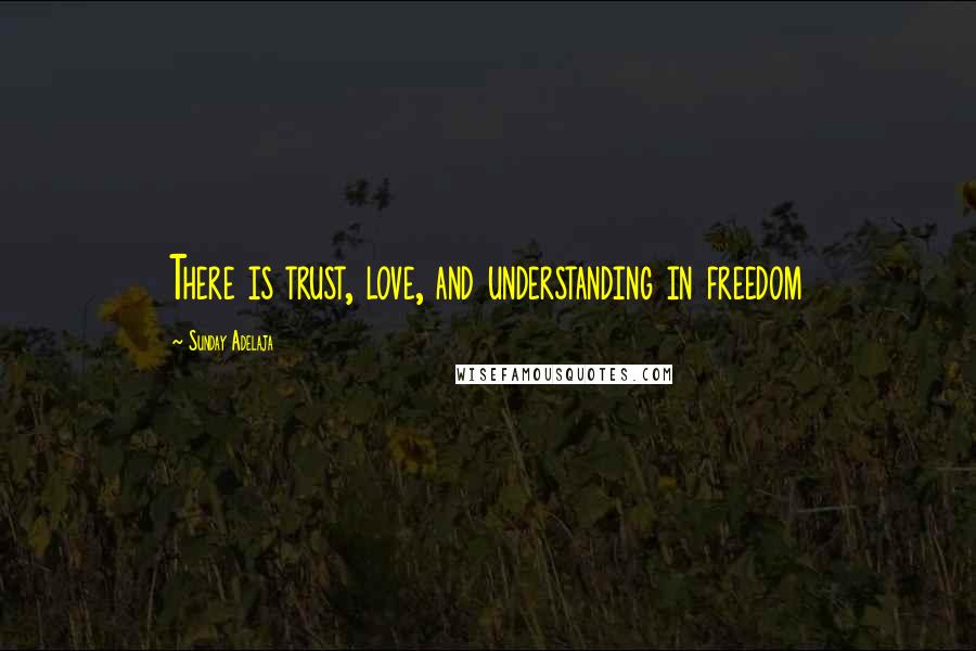 Sunday Adelaja Quotes: There is trust, love, and understanding in freedom