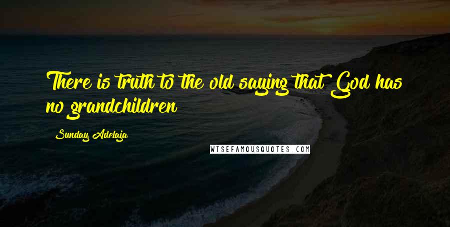 Sunday Adelaja Quotes: There is truth to the old saying that God has no grandchildren