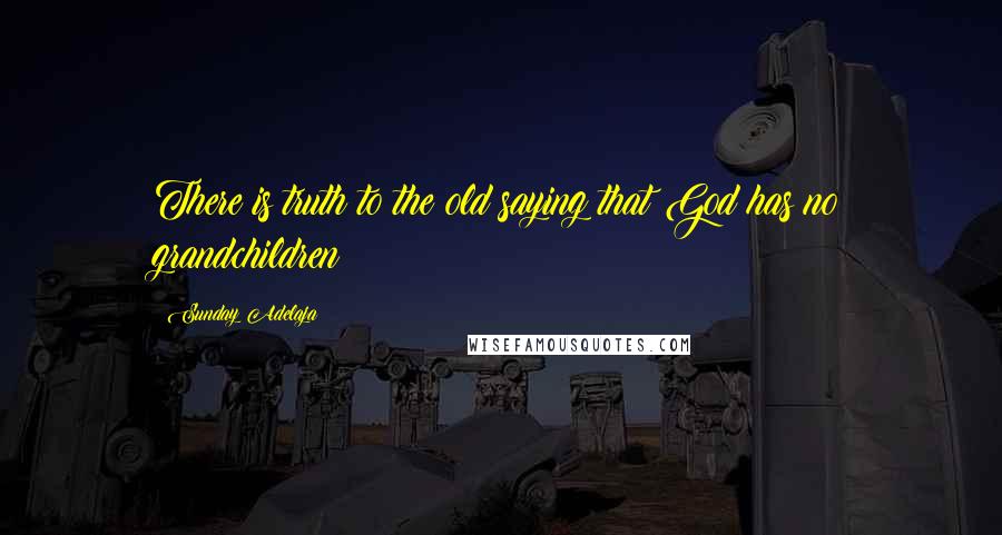 Sunday Adelaja Quotes: There is truth to the old saying that God has no grandchildren