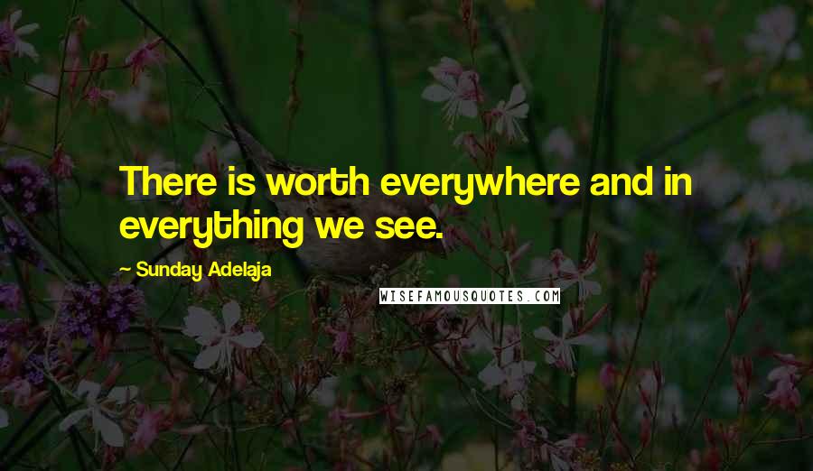 Sunday Adelaja Quotes: There is worth everywhere and in everything we see.