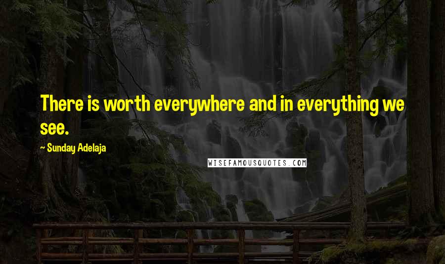 Sunday Adelaja Quotes: There is worth everywhere and in everything we see.