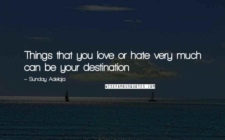 Sunday Adelaja Quotes: Things that you love or hate very much can be your destination