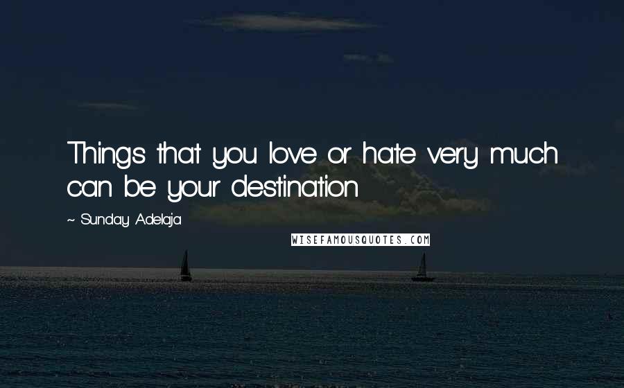 Sunday Adelaja Quotes: Things that you love or hate very much can be your destination