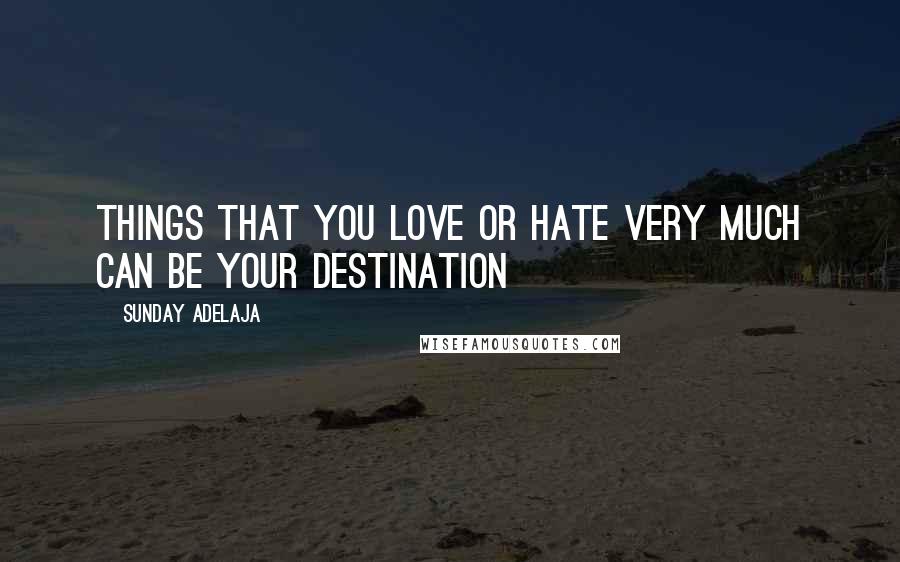 Sunday Adelaja Quotes: Things that you love or hate very much can be your destination