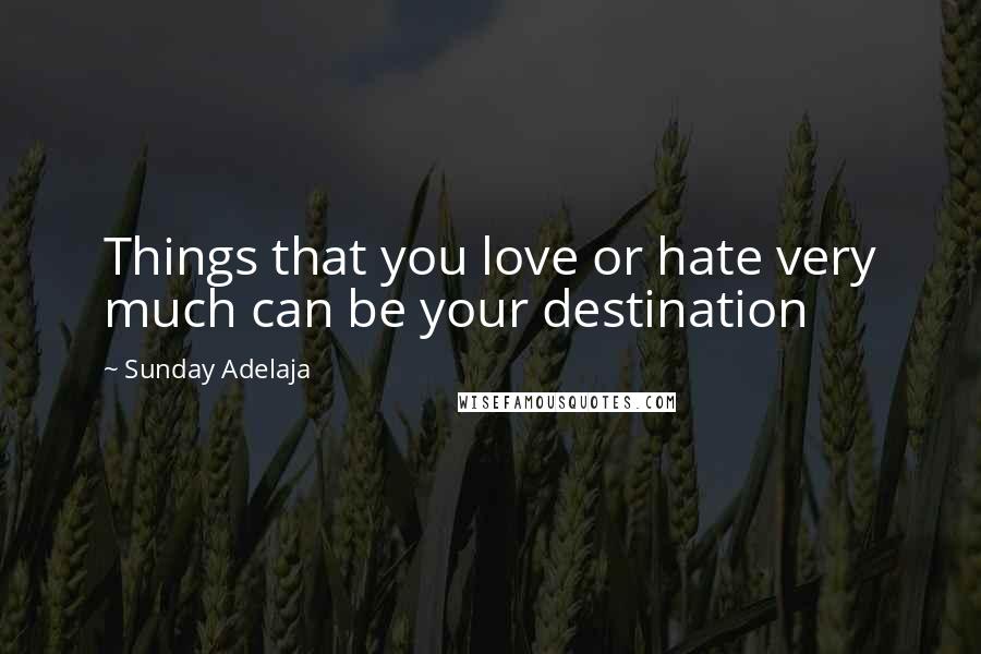 Sunday Adelaja Quotes: Things that you love or hate very much can be your destination