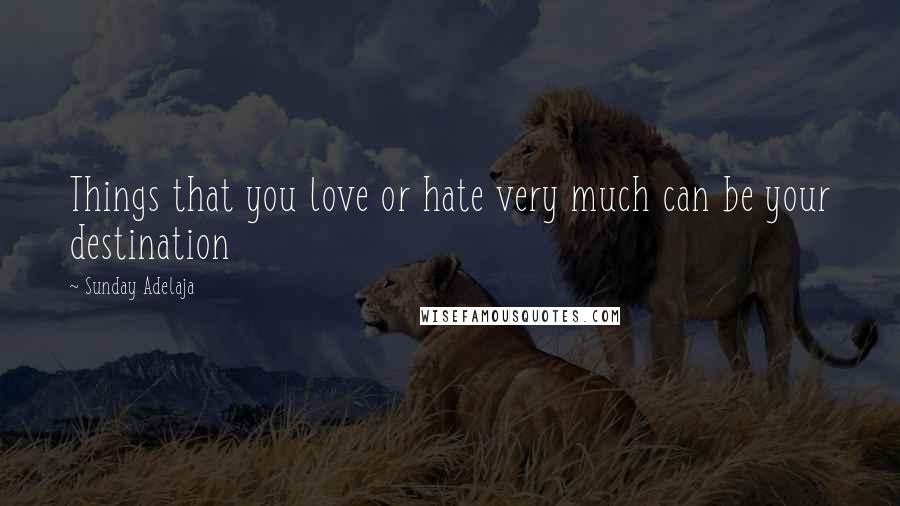 Sunday Adelaja Quotes: Things that you love or hate very much can be your destination