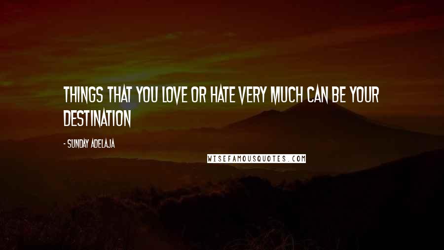 Sunday Adelaja Quotes: Things that you love or hate very much can be your destination