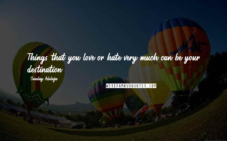 Sunday Adelaja Quotes: Things that you love or hate very much can be your destination