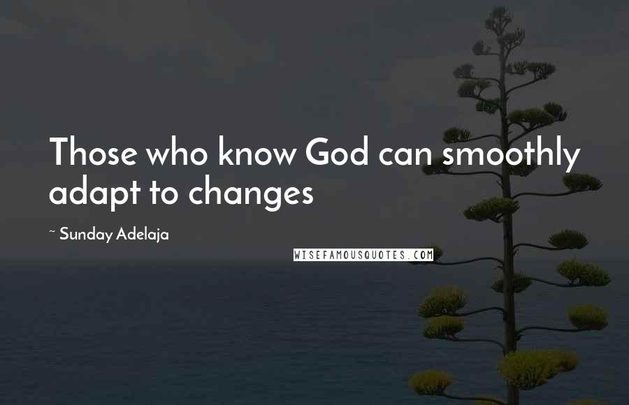Sunday Adelaja Quotes: Those who know God can smoothly adapt to changes