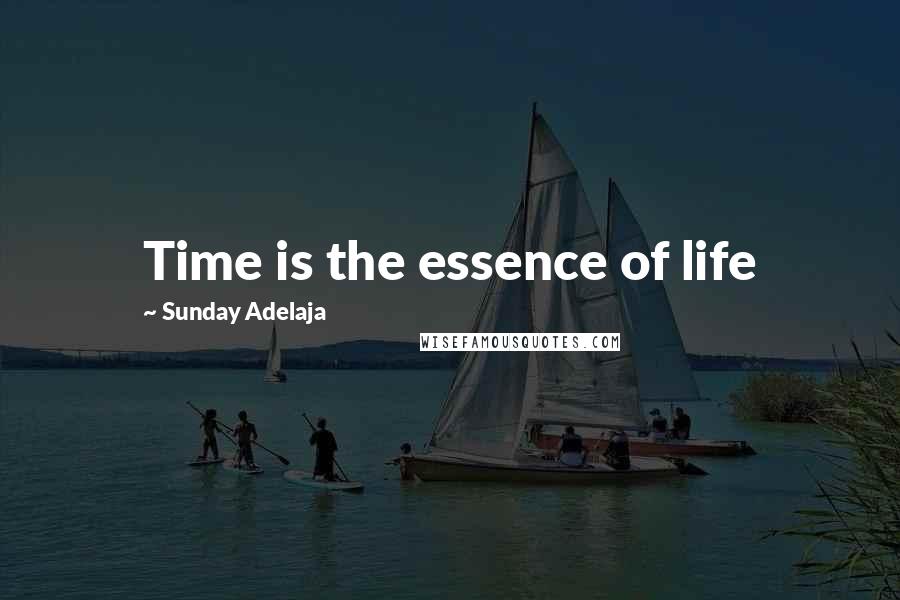 Sunday Adelaja Quotes: Time is the essence of life