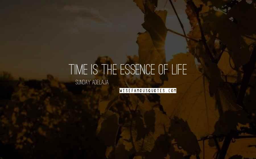 Sunday Adelaja Quotes: Time is the essence of life