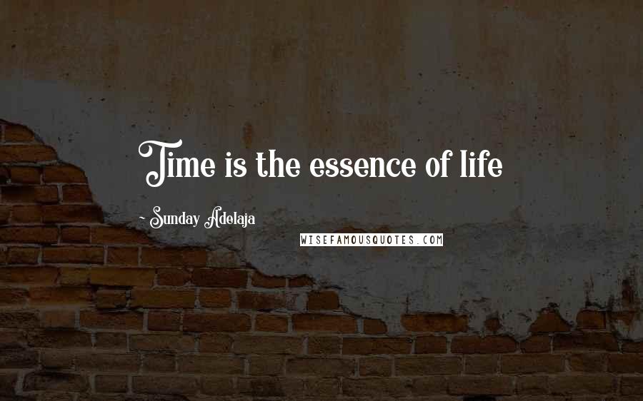 Sunday Adelaja Quotes: Time is the essence of life