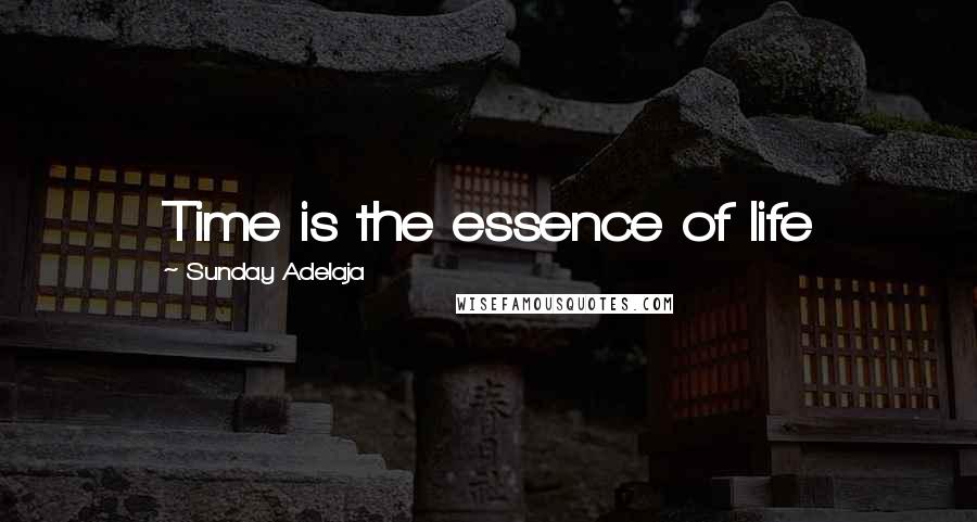 Sunday Adelaja Quotes: Time is the essence of life