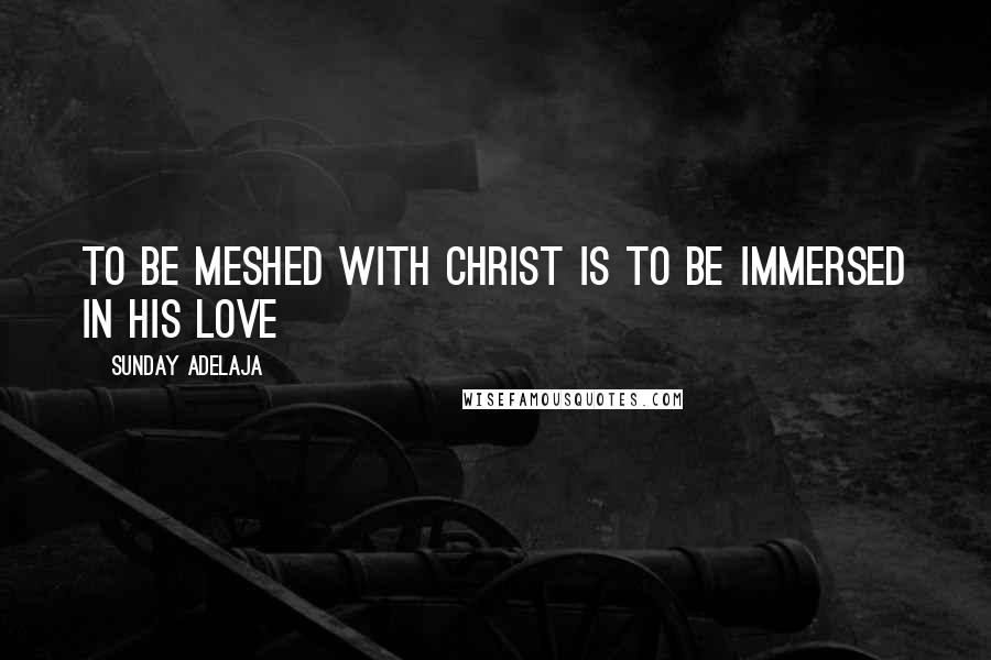 Sunday Adelaja Quotes: To be meshed with Christ is to be immersed in his love