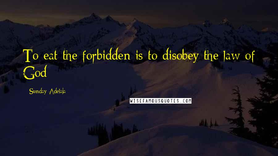 Sunday Adelaja Quotes: To eat the forbidden is to disobey the law of God