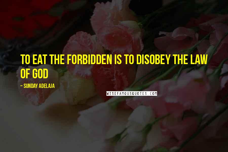 Sunday Adelaja Quotes: To eat the forbidden is to disobey the law of God
