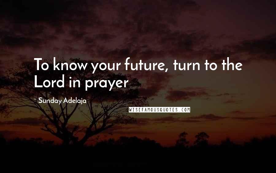 Sunday Adelaja Quotes: To know your future, turn to the Lord in prayer