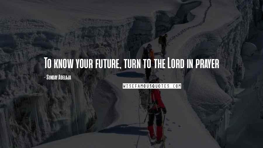 Sunday Adelaja Quotes: To know your future, turn to the Lord in prayer